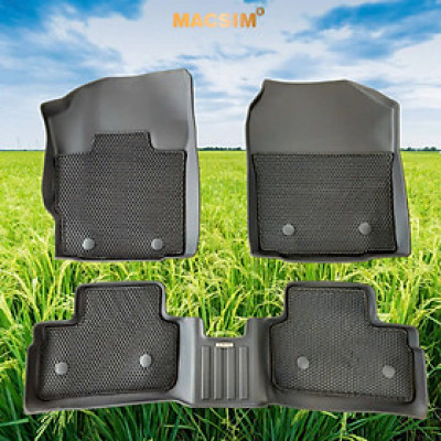 Thảm 2 lớp (sd3) dạng lưới lục giác cho Toyota yaris Cross 2023+ bề mặt cao su siêu sạch nhãn hiệu Macsim