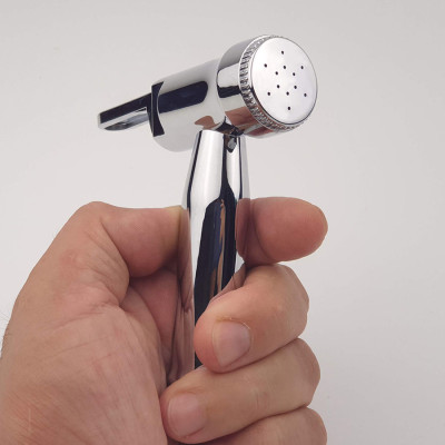 Tay xịt vệ sinh Nhựa ABS mạ Chrome tăng áp Eurolife EL-H06 (Trắng bạc)