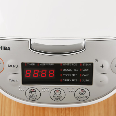Nồi cơm điện tử Toshiba RC-18DH2PV(W) - 1.8L - Lòng nồi dày 2.2mm, chống dính - Hàng chính hãng, bảo hành 12 tháng