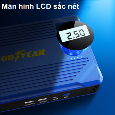 Bộ kích, kiêm bơm lốp và sạc dự phòng dung lượng 10.400mAh dùng cho ô tô - Thương hiệu Mỹ cao cấp Goodyear GY-5282 [BẢO HÀNH CHÍNH HÃNG 12 THÁNG] 