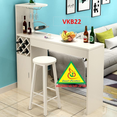 Quầy bar mini kết hợp tủ rượu VKB22 ( không kèm ghế) - Nội thất lắp ráp Viendong Adv