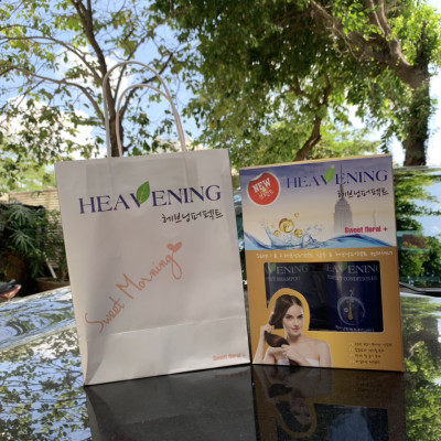 Combo 1 dầu gội dưỡng chất suôn mượt Heavening 750ml + 1 Khăn tắm tạo bọt Whip