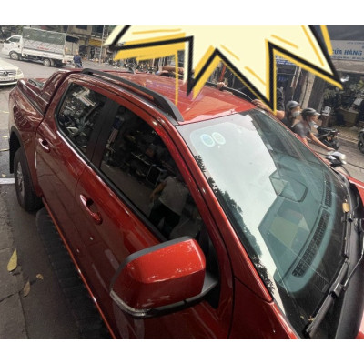 Thanh giá nóc xe Ford Ranger 2022, 2023 Màu đen chân cao kiểu dáng hiện đại, mạnh mẽ ( đời 2022 mới nhất)