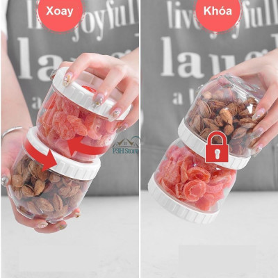 Bộ 4 hộp nhựa Interlock của Lock&Lock (2x1L,2x500ml) INL301S001