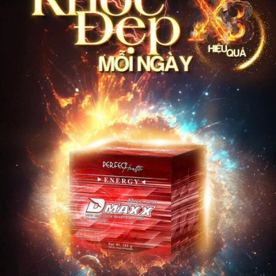 DMAXX thức uống bổ sung vitamin năng lượng không đường DAMODE 65 gói màu đỏ mỗi gói 2,2gr