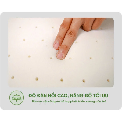 Nệm cao su thiên nhiên em bé Tatana Baby Care-  Độ cao 2cm-Dành cho bé đi học hoặc sơ sinh-Màu ngẫu nhiên