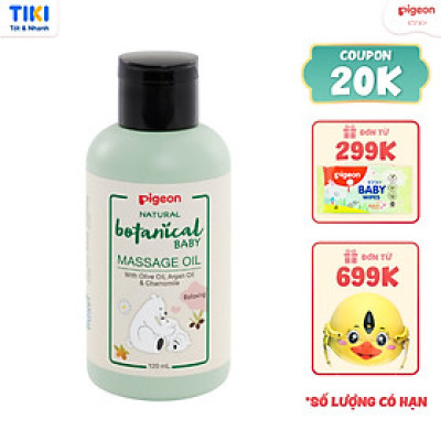 Dầu Massage Cho Bé Natural Botanical Pigeon 120ml