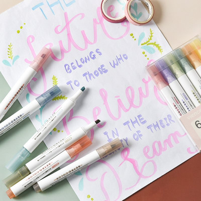 [BOOK GIFT]-Bút đánh dấu highlight dạ quang 6 màu học ngoại ngữ siêu đỉnh (Tặng ngẫu nhiên 1 chiếc)