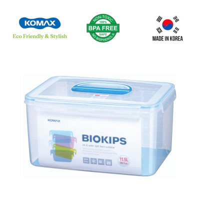 Hộp nhựa đựng thực phẩm Biokips Komax 11.5L có quai xách, nhựa chịu nhiệt cao, xuất xứ Hàn Quốc