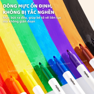 Bút viết bảng trắng nhiều màu Mideer Little Artist Whiteboard Marker, bút màu nước cho bé