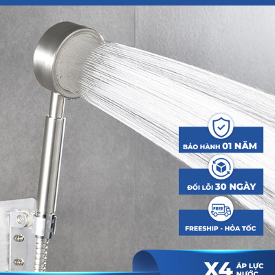 Combo vòi sen tăng áp LUVA VS4 kèm dây sen LUVA dài 1.5m