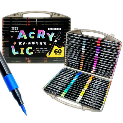 Hộp 60 Bút Lông Màu Acrylic Marker - Truecolor ZCA220_60