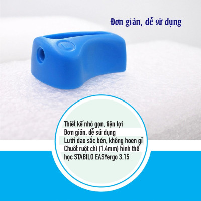 Chì bấm hình thể học STABILO EASYergo 3.15 MPE79 - Thuận tay phải, nét 3.15mm thân xanh lá (MPE79R-GN)