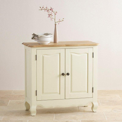 Tủ Chén Thấp Bella Loại Nhỏ Gỗ Sồi Ibie DSCSSBELO - Trắng (90 x 42 cm)