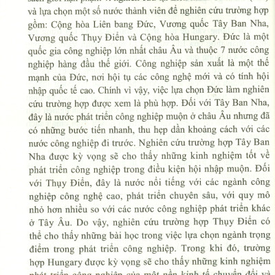 Công Nghiệp 4.0 Ở Liên Minh Châu Âu Và Một Số Nước Thành Viên (Sách chuyên khảo)