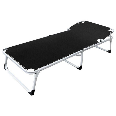 [Chính hãng Qui Phúc] Giường xếp gấp gọn vải lưới King (Đen), khung ghế thép sơn tĩnh điện