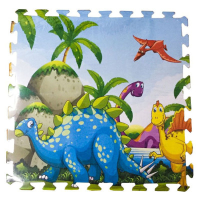 Bộ 4 tấm Thảm xốp lót sàn an toàn Thoại Tân Thành hình khủng long (60x60cm)