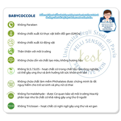 Phấn rôm nước với tinh bột bắp Babycoccole 0M+