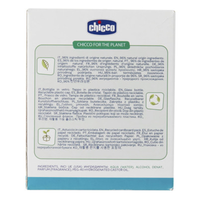 Nước hoa hương tự nhiên 0M+ Chicco cho bé 100ml_Tặng sữa dưỡng ẩm Chicco hạnh nhân 50ML