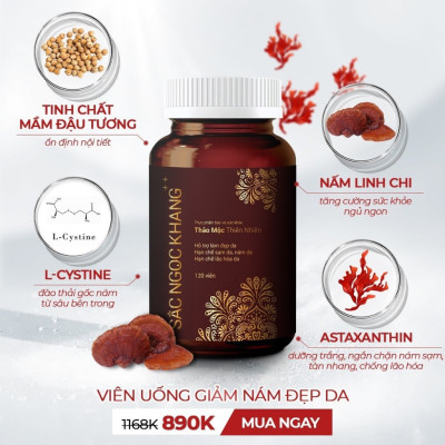Viên Uống Đẹp Da Sắc Ngọc Khang ++ (120v) cao cấp giúp chống lão hóa, mờ nám sạm tàn nhang & cân bằng nội tiết tố