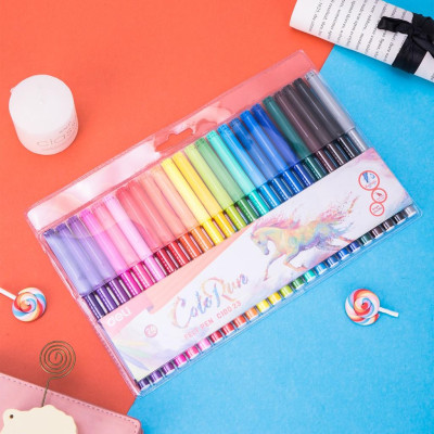 Bút màu lông 1.0mm Deli, 12 màu/18 màu/24 màu/hộp - fiber pen - EC10003/EC10013/EC10023 .