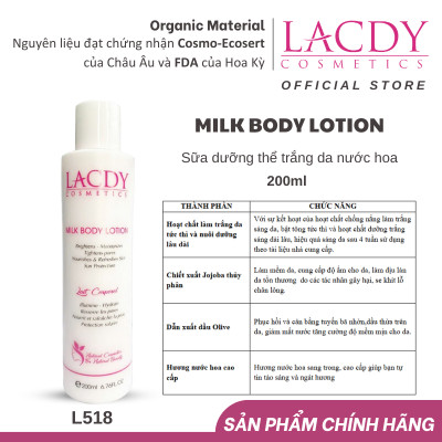 Sữa dưỡng thể trắng da nước hoa - L518 MILK BODY LOTION 200ml
