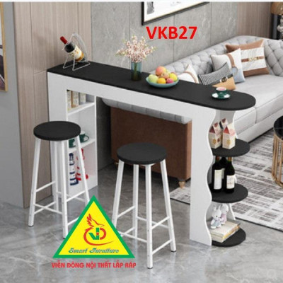 Quầy bar mini kết hợp tủ rượu VKB27 ( không kèm ghế) - Nội thất lắp ráp Viendong Adv