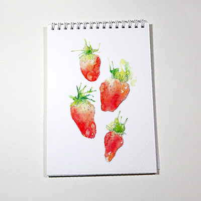 Sổ vẽ màu nước chuyên dụng A5 có vân, dòng cao cấp lên màu đẹp loang màu tự nhiên vẽ được cả chì, 15 tờ/cuốn chất giấy dày 300gsm nhập từ Ý không bị cong TIG373 Green Art - Hàng chính hãng