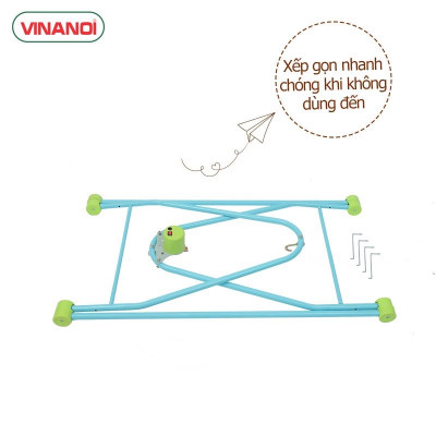 Nôi Võng Tự Động Đa Năng Em Bé Khung Thép 2 trong 1 VINANOI - Vừa làm Nôi Vừa Làm Võng Cho Bé - NV2080X