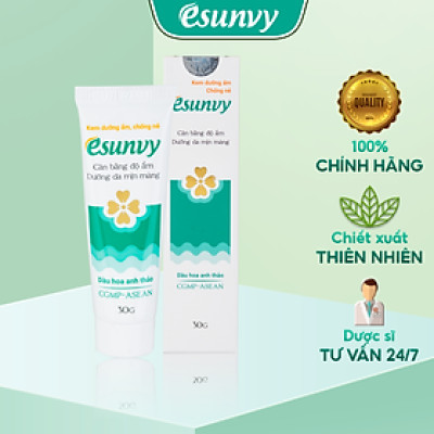 Kem Dưỡng Ẩm, Chống Nẻ Esunvy Tăng Cường Độ Ẩm, Làm Mềm Da An Toàn Dịu Nhẹ Tuýp 50g TMP001