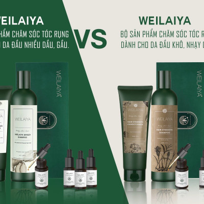 Combo Bộ Dầu Gội Xả Gừng + Huyết thanh Weilaiya Chính Hãng -  Bộ đôi hỗ trợ mọc tóc