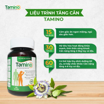 Set 3 Hộp Tăng Cân TAMINO Hỗ Trợ Ăn Ngon Ngủ Ngon, Tăng Cường Sức Khoẻ, Cải Thiện Cân Nặng