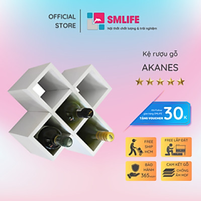 Tủ để rượu nhỏ gọn tiết kiệm diện tích SMLIFE Akanes