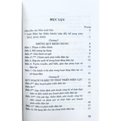 Sách - Luật Điện Lực (Hiện Hành) (Sửa Đổi, Bổ Sung Năm 2012, 2018, 2022) - NXB Chính Trị Quốc Gia