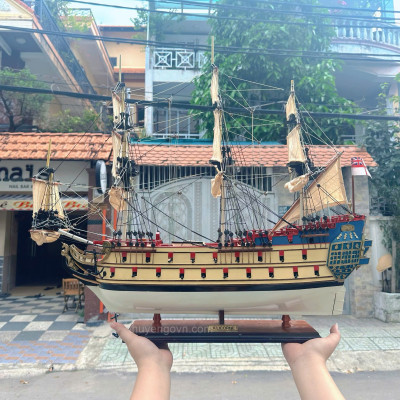Mô Hình Thuyền Gỗ Phong Thủy LA LICORNE / UNICORN  Gia Nhiên, Thuyền Buồm Gỗ chất liệu gỗ tràm chuẩn xuất khẩu