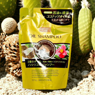 Túi Refill Dầu Gội Đầu Nuôi Dưỡng Tóc Chắc Khỏe Chiết Xuất Tinh Dầu Ngựa Deve Natural Oil Shampoo (400 mL)