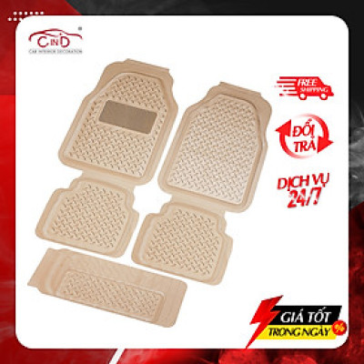 Bộ Thảm Lót Sàn Ô Tô PACKY PODA 6975 Màu Kem 4 Chỗ