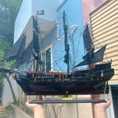 Mô Hình Thuyền Gỗ Trang Trí BLACK PEARL, thuyền cướp biển vùng caribbean, thuyền ngọc trai đen, hàng chính hãng
