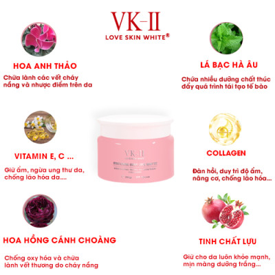 Kem Body Dưỡng Trắng Da Collagen 200g VK II