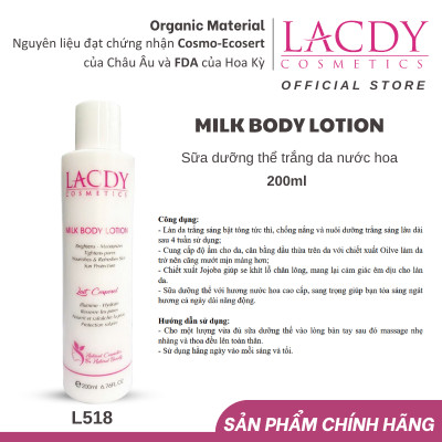 Sữa dưỡng thể trắng da nước hoa - L518 MILK BODY LOTION 200ml