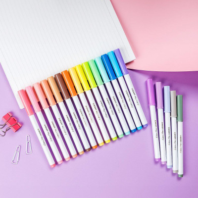 Hộp 20 Bút Lông Màu Pastel Rửa Được Washable Fiber Pen - Colokit SWM-C008