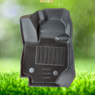 Thảm lót sàn ô tô 2 lớp cao cấp dành cho xe Suzuki Jimny 2018 - nay (sd) nhãn hiệu Macsim chất liệu TPE màu đen