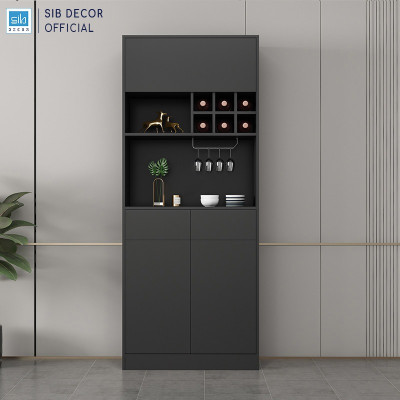 Tủ Gỗ Để Vang Trang Trí Phòng Khách, Phòng Bếp Dài 200cm Thương Hiệu SIB Decor TCK17