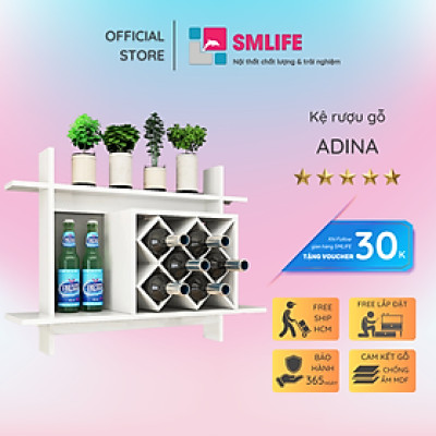 Tủ đựng rượu gia đình kiểu dáng đẹp tiện dụng SMLIFE Adina