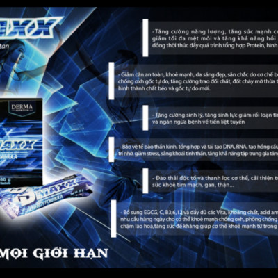 DMAXX thức uống bổ sung vitamin năng lượng có đường DAMODE 19 gói dùng thử màu xanh