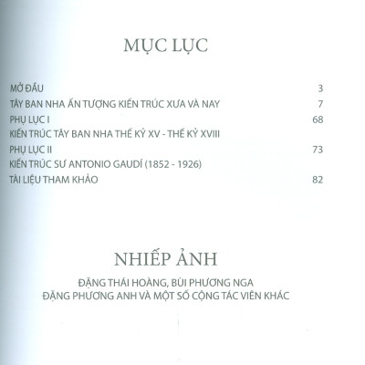 Tây Ban Nha Ấn Tượng Kiến Trúc Xưa Và Nay (In màu) - Đặng Thái Hoàng, Bùi Phương Nga