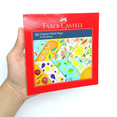 Giấy Nghệ Thuật Origami Washi - Fruit - Faber-Castell 171517 (50 Tờ/ 10 Mẫu)