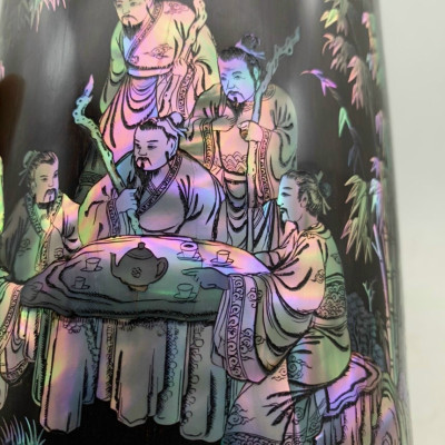 Hộp đựng trà ,chè bằng gỗ trắc đỏ đen kết hợp với khảm óc đỏ siêu víp kt 21×11.5cm