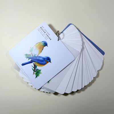 Giấy vẽ màu nước vẽ lên màu ấn tượng giấy dày kích thước (14 x 14) cm bo 4 góc 40 tờ AR516 Green Art - Hàng chính hãng