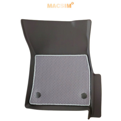 Thảm ô tô sd3 2 lớp dạng lưới lục giác Toyota fortuner 2017-2024 (màu ghi) bề mặt cao su siêu sạch - Macsim